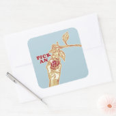 リンゴ狩り果樹園の収穫 スクエアシール (封筒)