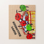 リンゴ用ハロウィーンボビングパーティー ジグソーパズル (縦)