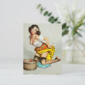 リンゴ用ボビングPin Up ポストカード (スタンド正面)