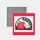 リンゴ磁石 マグネット (正面/裏面)