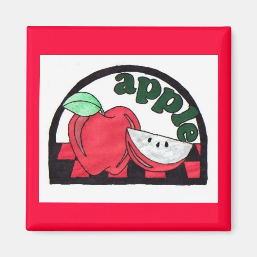 リンゴ磁石 マグネット (正面)