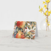 リンゴ空白の カード (黄色い花)