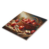 リンゴ絵を描のバスケット タイル (側面)