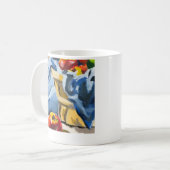 リンゴ絵を描のマグカップ コーヒーマグカップ (正面左)