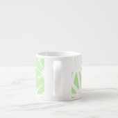 リンゴ緑の幾何学的パターン エスプレッソカップ (裏面)