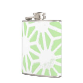 リンゴ緑の幾何学的パターン フラスク (左)