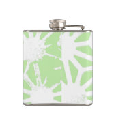 リンゴ緑の幾何学的パターン フラスク (裏面)