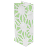 リンゴ緑の幾何学的パターン ワインギフトバッグ (裏面アングル)