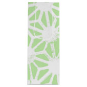 リンゴ緑の幾何学的パターン ワインギフトバッグ (正面)