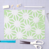 リンゴ緑の幾何学的パターン 薄葉紙 (クラフト)