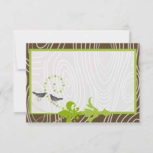 リンゴ緑茶木粒鳥の応答カード 出欠カード (裏面)