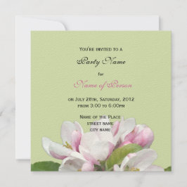 リンゴ花allパーティの招待状 招待状