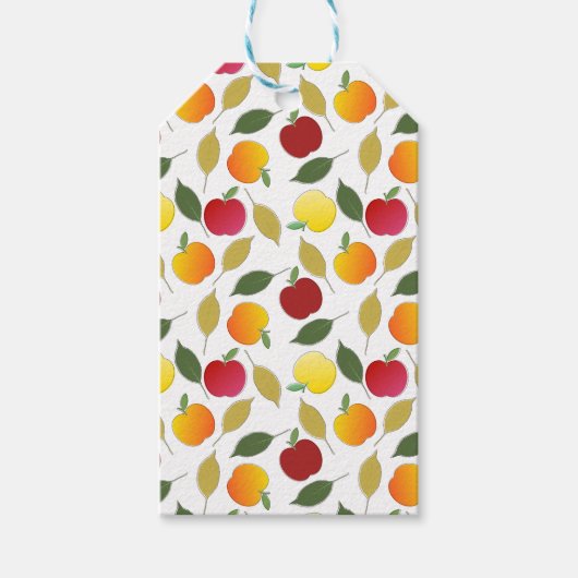 リンゴ葉と ギフトタグ (正面)