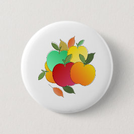 リンゴ葉と 缶バッジ