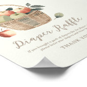 リンゴ赤ちゃんシャワーおむつラッフルサイン ポスター (角)