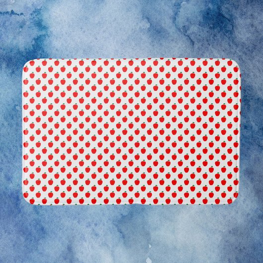 リンゴ赤フルーツパターン バスマット