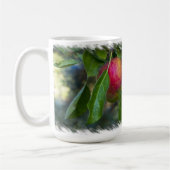 リンゴ3オン（白） コーヒーマグカップ (左)