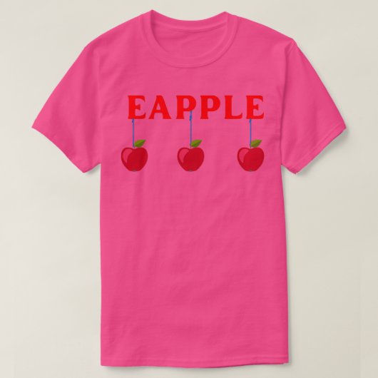 リンゴ3個の赤りんご1 Tシャツ (デザイン正面)