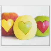 リンゴ3個 ラッピングペーパー (フラット)