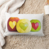 リンゴ3個 ランバークッション (ブランケット)