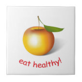 リンゴ3-d タイル (正面)