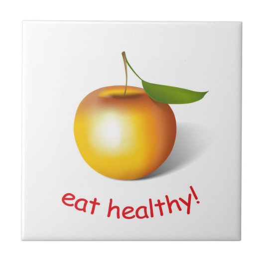 リンゴ3-d タイル (正面)