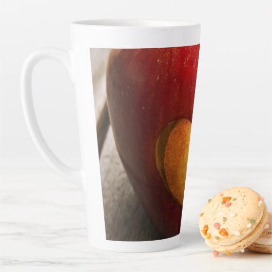 「リンゴ」かわいい写真。買今 カフェラテマグ (インサイチュ)