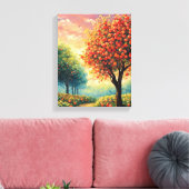 リンゴ・オーチャードへの魅惑的な旅 キャンバスプリント (インサイチュ (リビング))