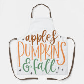リンゴ、カボチャおよび秋 エプロン (正面)
