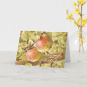 リンゴ カード (黄色い花)