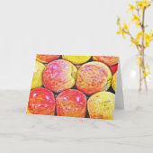 リンゴ カード (黄色い花)