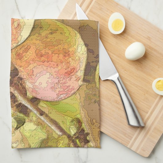 リンゴ キッチンタオル (四つ折り)