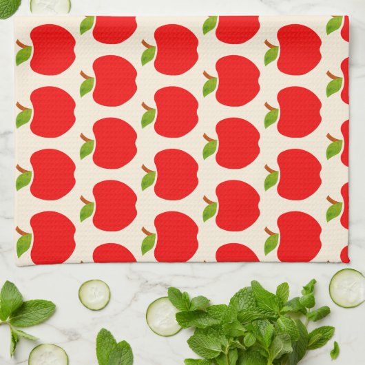 リンゴ キッチンタオル (折り畳み)