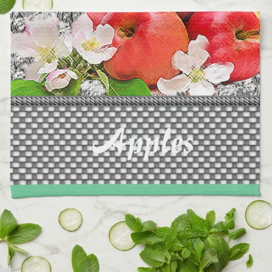 リンゴ キッチンタオル (折り畳み)