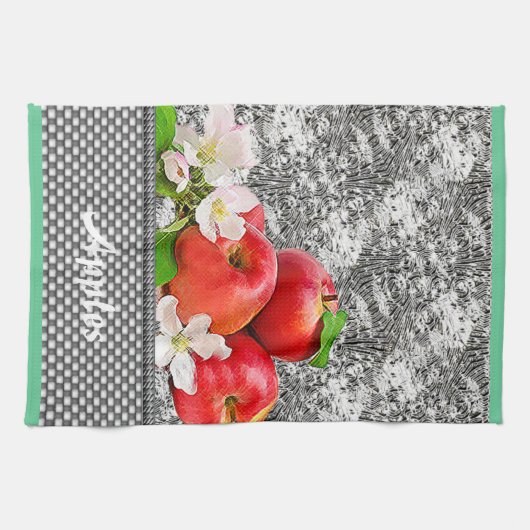 リンゴ キッチンタオル (横)