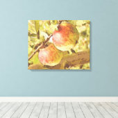 リンゴ キャンバスプリント (インサイチュ (ウッドフロア))