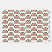 リンゴ,スイカ,パイナップルフルーツ虹 ラッピングペーパーシート (正面3)