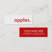 リンゴ。 スキニー名刺 (正面/裏面)