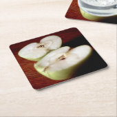 リンゴ スクエアペーパーコースター (アングル)