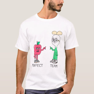 リンゴ、タマネギ Tシャツ