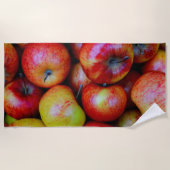 リンゴ ビーチタオル (正面)