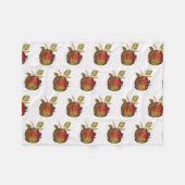 リンゴ フリースブランケット (正面(横))