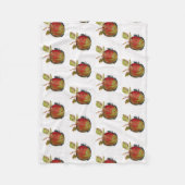 リンゴ フリースブランケット (正面)