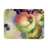 リンゴ ブドウ 梨 感動 - 果物の収穫 マグネット (横)