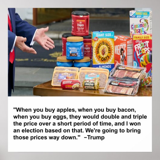 リンゴ、ベーコン、エッグポスター ポスター (正面)