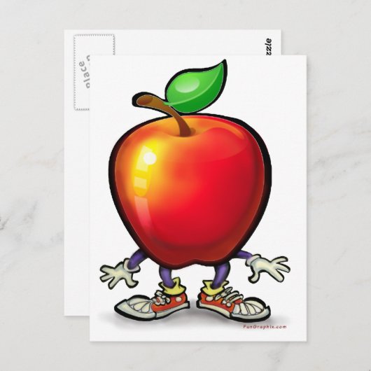 リンゴ ポストカード (正面/裏面)