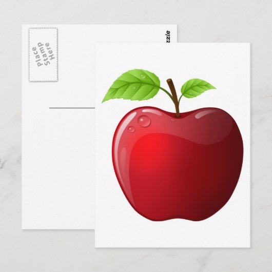 リンゴ ポストカード (正面/裏面)