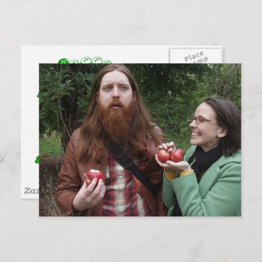 リンゴ ポストカード (正面/裏面)