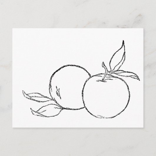 リンゴ ポストカード (正面)
