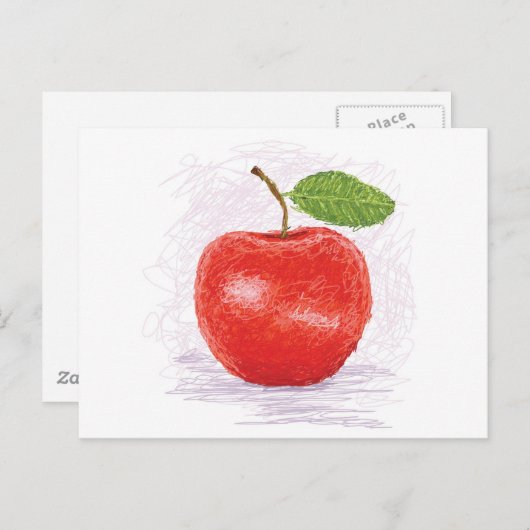 リンゴ ポストカード (正面/裏面)
